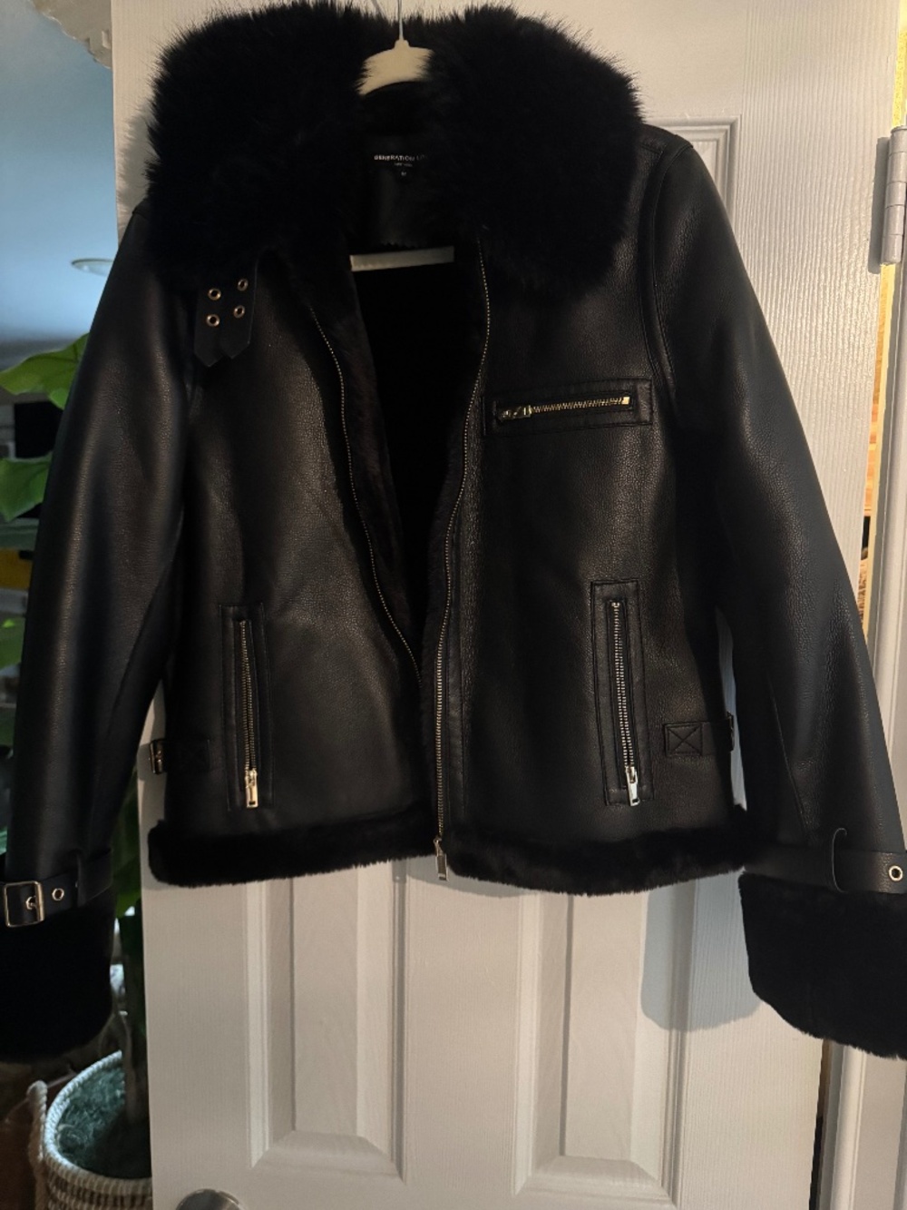 Generation Love Faux Fur/Faux Leather Coat